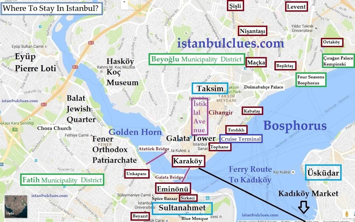 istanbul balata mapě