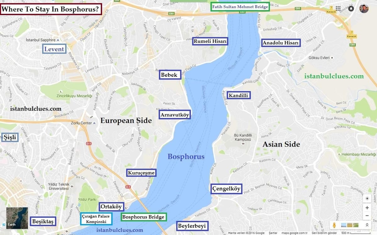 mapa bebek istanbul