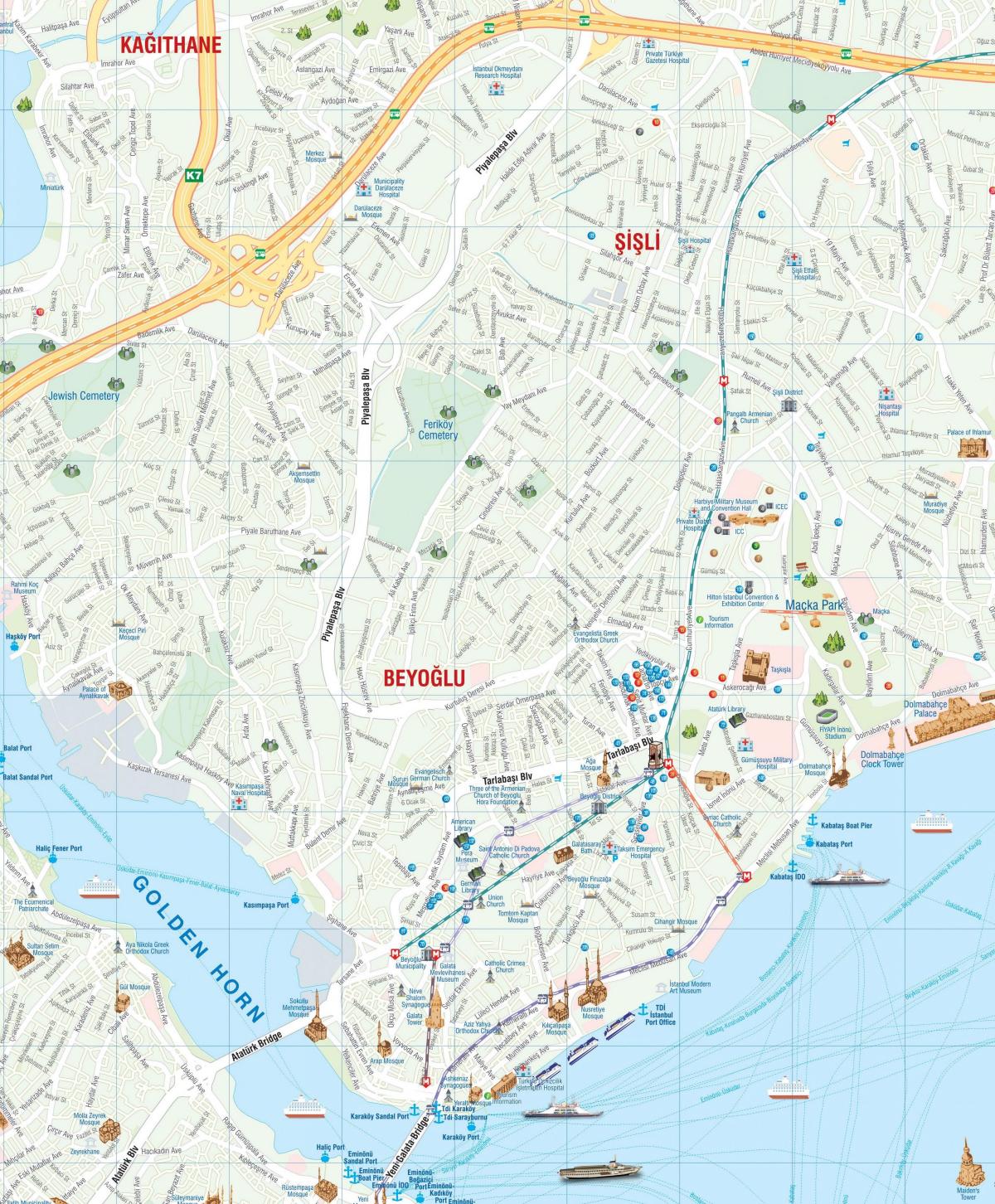 mapa beyoglu istanbul