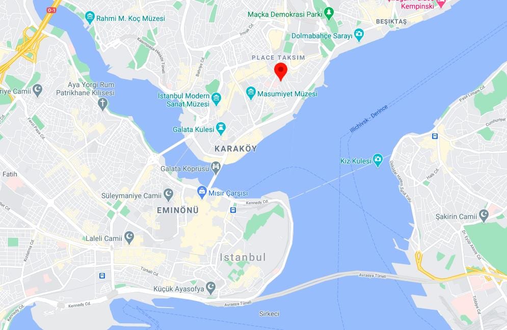 mapa cihangir istanbul