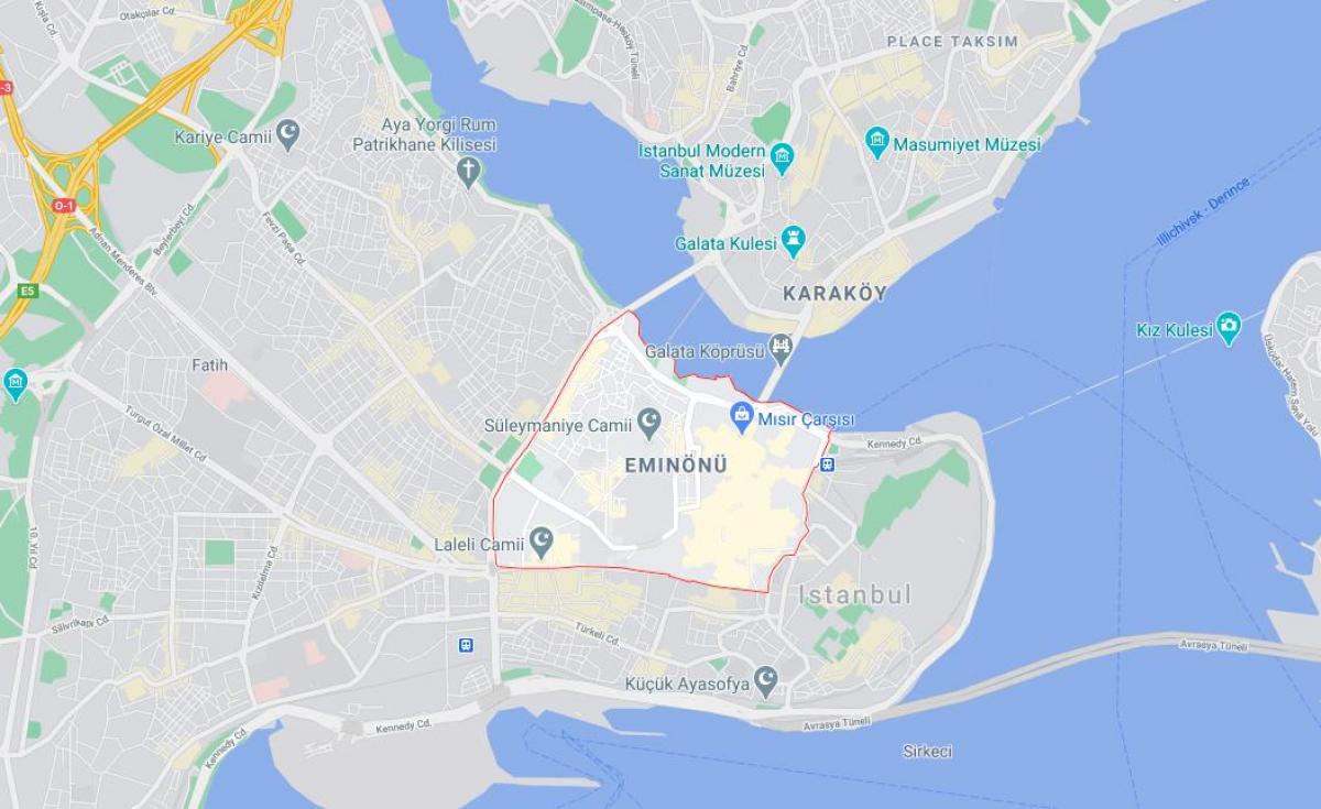 mapa eminonu istanbul