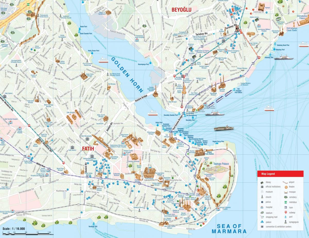 istanbul fatih mapě