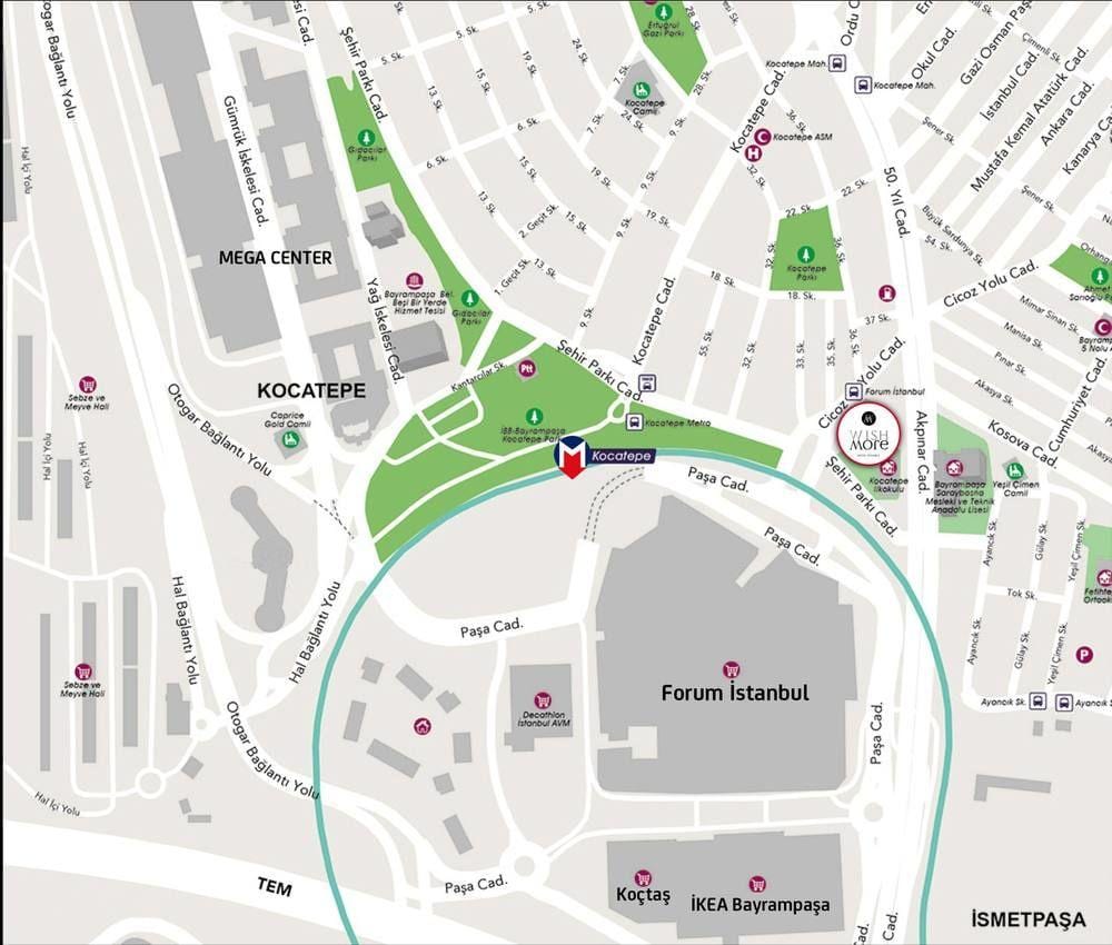mapa forum istanbul