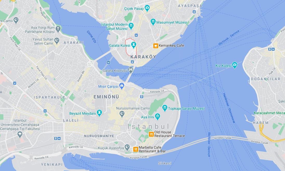 mapa istanbul