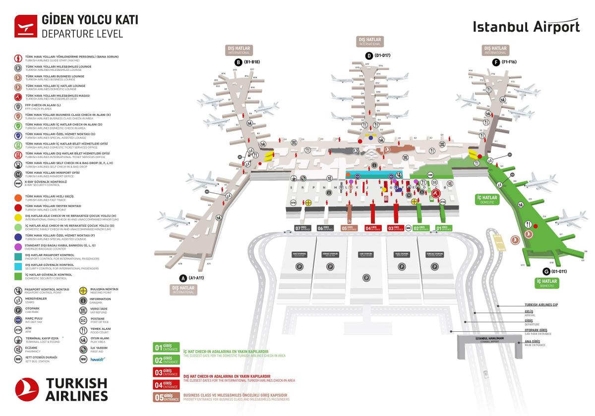mapa letiště istanbul