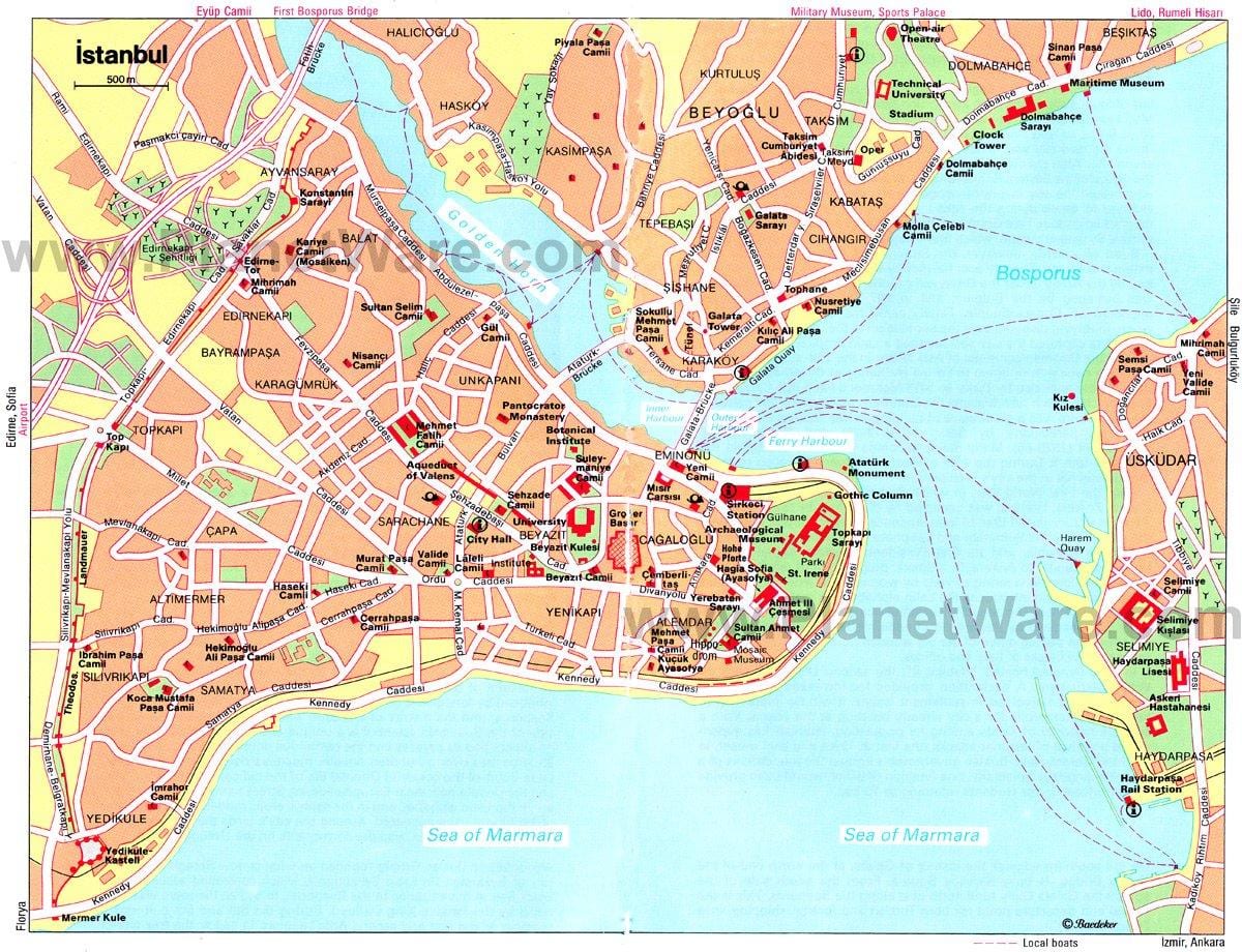 mapa istanbulu přístavu