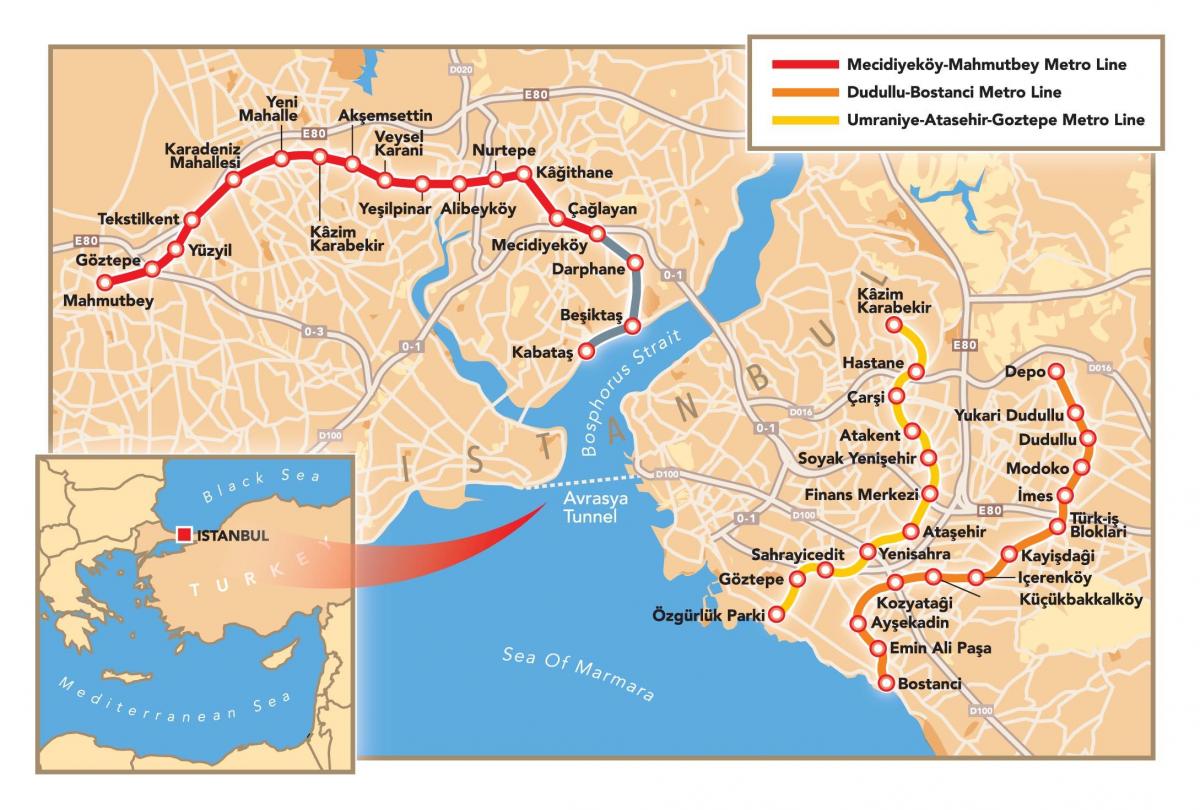 mapa istanbulu tunelu