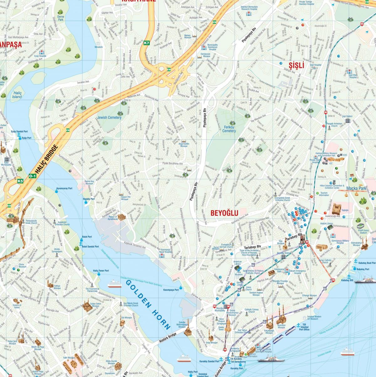 mapa pera istanbul