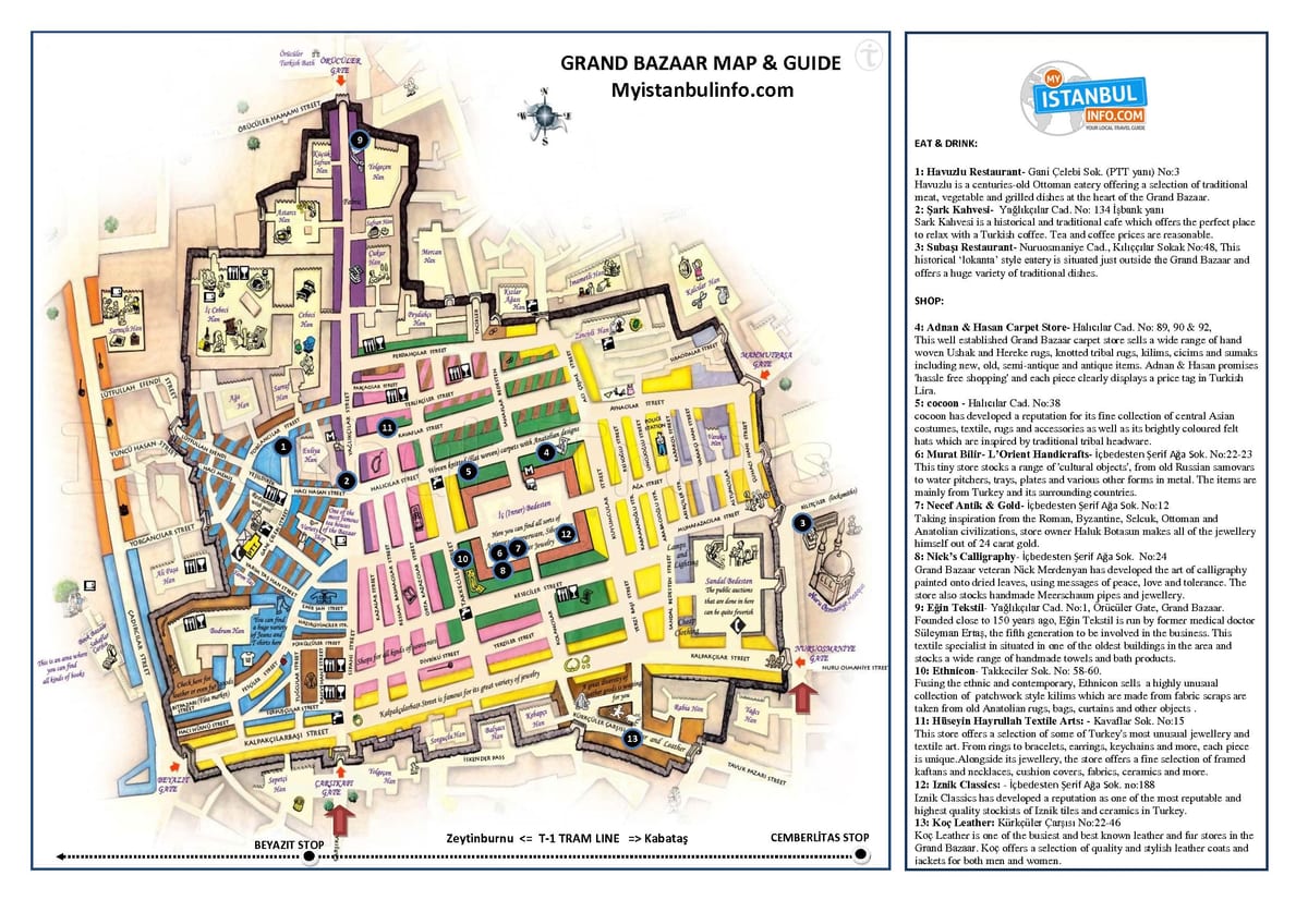 mapa spice trhu v istanbulu 