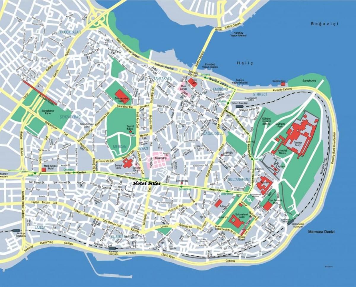 istanbul sultanahmet mapě