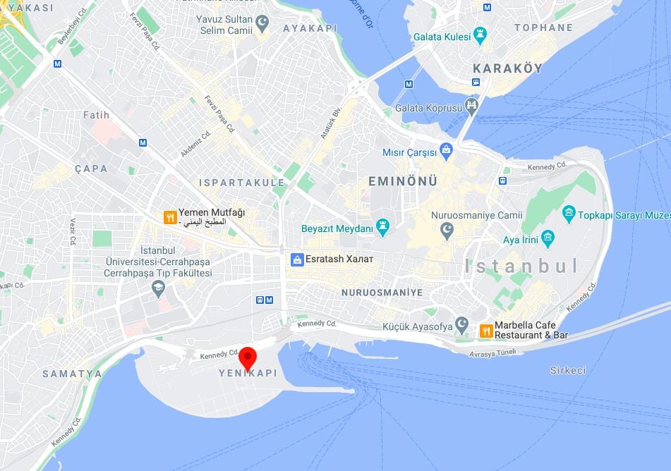 mapa yenikapi istanbul