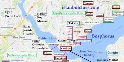 Istanbul balata mapě