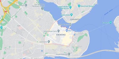 Mapa eminonu istanbul