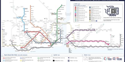 Istanbul veřejné dopravy mapu