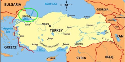 Istanbul umístění na mapě
