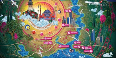 Istanbul shopping center mapě
