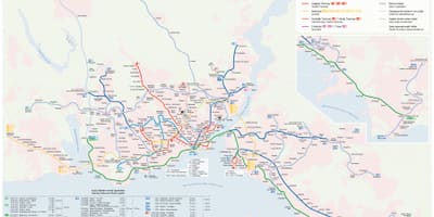 Istanbul rapid transit mapě