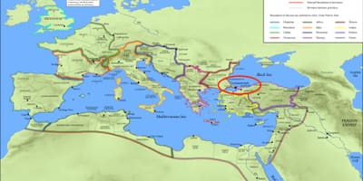 Konstantinopol umístění na mapě světa