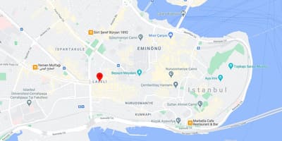 Istanbul laleli mapě