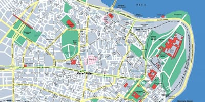 Istanbul sultanahmet mapě